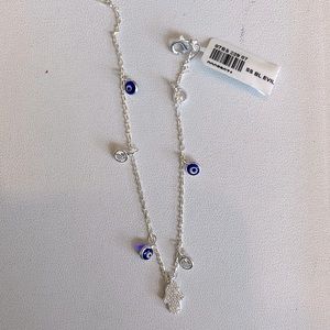 Sterling silver evil eye bracelet
